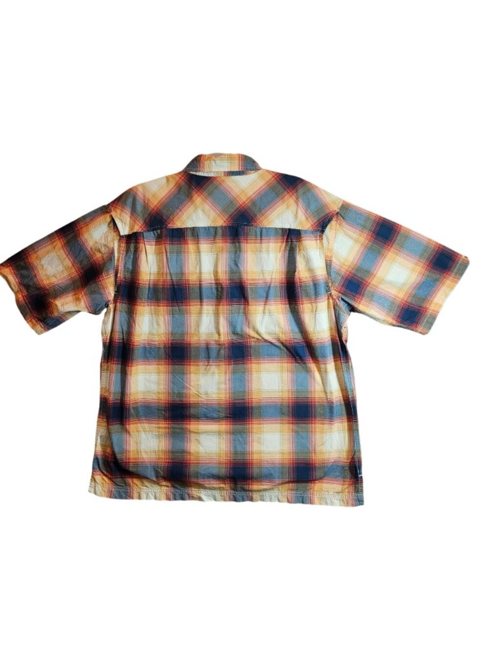 Ascend Plaid Short Sleeve Button Shirt Vented Mens L Breathable office outdoor - Picture 2 of 14